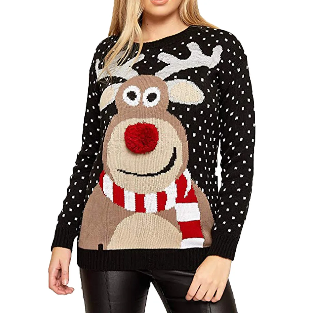 Women Christmas Deer Warm Knitted Long Sleeve Blouse Womens clothing Fashion Ladies festival Jumper Top Blouse blusa feminina
Women Christmas Deer Warm Knitted Long Sleeve Blouse Womens clothing Fashion Ladies festival Jumper Top Blouse blusa feminina