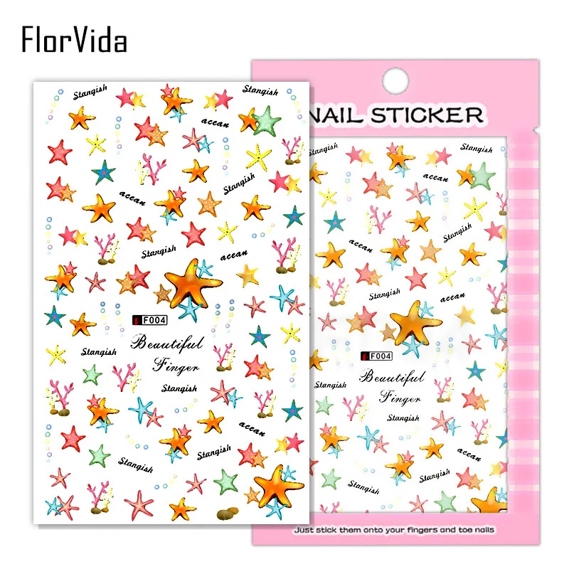 FlorVida F004 Nail Art Stickers Colorful Starfish Bubble Self-adhersive Stickers For Nail Design Press on Nails F Series
FlorVida F004 Nail Art Stickers Colorful Starfish Bubble Self-adhersive Stickers For Nail Design Press on Nails F Series