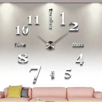 Wall Acrylic 3d Creative Clocks Hanging living Room Large Decorative Clock Silent Kitchen Relogio Parede Clock Stickers 60A0814
Wall Acrylic 3d Creative Clocks Hanging living Room Large Decorative Clock Silent Kitchen Relogio Parede Clock Stickers 60A0814