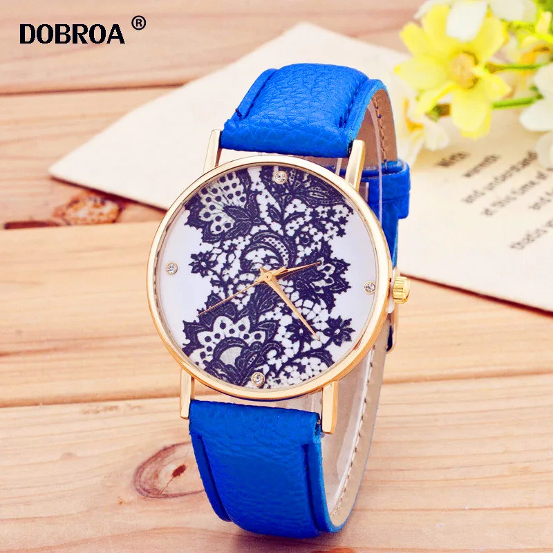 DOBROA Reloj Марка orologi Donna многоцветный Curren Time женские часы золотые кружевные черные