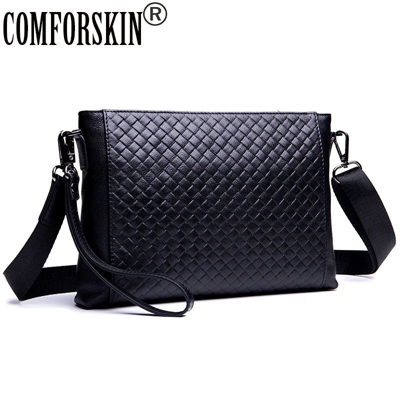 COMFORSKIN Premium Cowhide Leather Knitting Style Men's Day Clutches 2018 New Arrivals Alligator Large Capacity Messenger Bags
COMFORSKIN Premium Cowhide Leather Knitting Style Men's Day Clutches 2018 New Arrivals Alligator Large Capacity Messenger Bags
