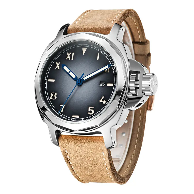42mm Parnis Men's Automatic Mechanical Watch Top Brand Men Mechanical Wristwatch Sapphire Glass Genuine Leather Luminous 10ATM
42mm Parnis Men's Automatic Mechanical Watch Top Brand Men Mechanical Wristwatch Sapphire Glass Genuine Leather Luminous 10ATM