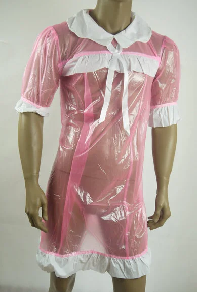 Haian This Popular Pvc Sissy Costume Now Available In Men's Sizes Color Transparent Pink P017-5
Haian This Popular Pvc Sissy Costume Now Available In Men's Sizes Color Transparent Pink P017-5