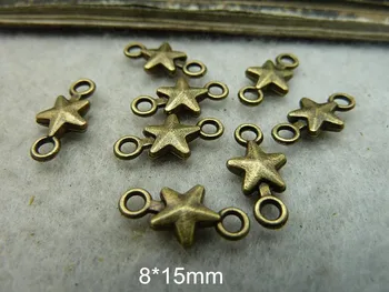 Free Shipping - 300 pcs Antique Bronze Tone Star Connectors With 2 Loop 8*15mm Jewelry Making Accessories
Free Shipping - 300 pcs Antique Bronze Tone Star Connectors With 2 Loop 8*15mm Jewelry Making Accessories
