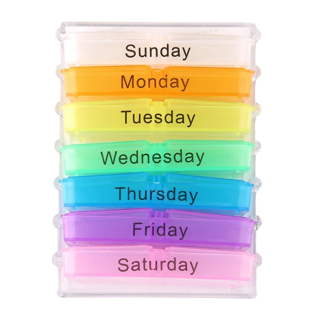 1 * 7 Seven Day Large Pill Box Medicine Tablets Holder Dispenser Pills Organiser Drop Shipping
1 * 7 Seven Day Large Pill Box Medicine Tablets Holder Dispenser Pills Organiser Drop Shipping