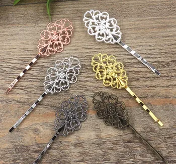 20x30mm Blank Bobby Pins Hairpin Bases Vintage Filigree Flower Hair Clips DIY Findings Hair Accessories for Women Hair Headwear
20x30mm Blank Bobby Pins Hairpin Bases Vintage Filigree Flower Hair Clips DIY Findings Hair Accessories for Women Hair Headwear