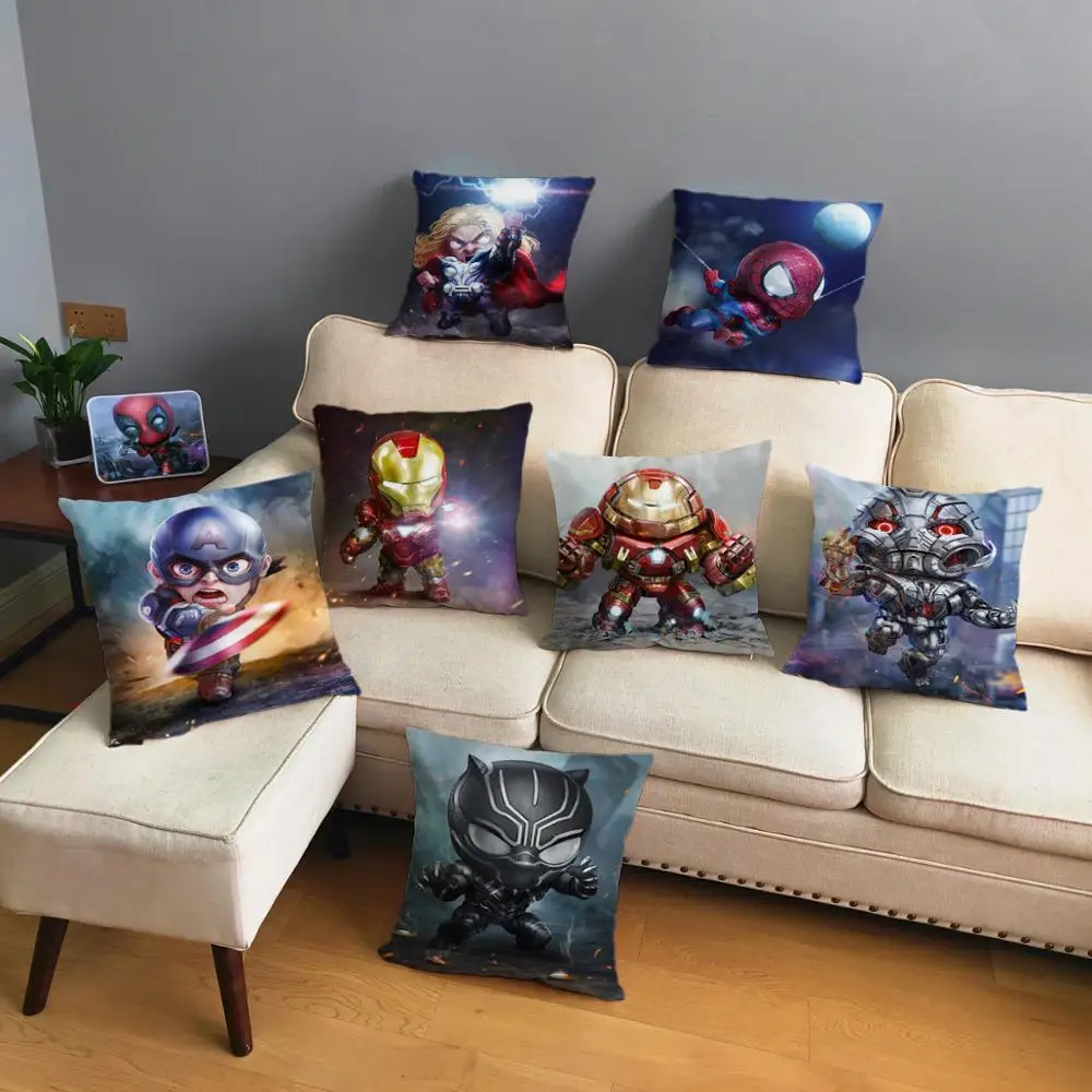Super Hero The Avengers Decor Cartoon Pillow Case Throw Pillowcase Print Square 45*45cm Plush Cushion Cover for Sofa Home
Super Hero The Avengers Decor Cartoon Pillow Case Throw Pillowcase Print Square 45*45cm Plush Cushion Cover for Sofa Home