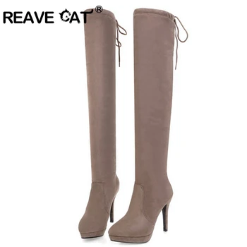 REAVE CAT 2018 Solid Winter boots over the knee High Heel Women Boots Thin heel Boots Ladies Candy color Boots Shoes Women A1031
REAVE CAT 2018 Solid Winter boots over the knee High Heel Women Boots Thin heel Boots Ladies Candy color Boots Shoes Women A1031