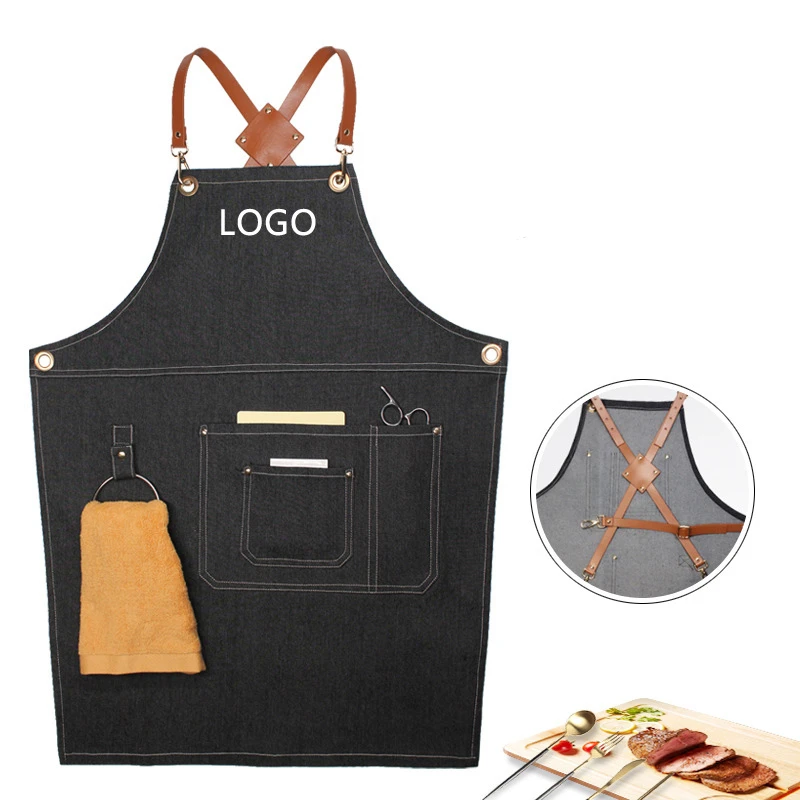 Denim Apron Adjustable Leather Unisex Hanging Neck Kitchen Cooking Apron Cafe Bakery Shop Barber Shop Bar Waiter Work Pinafore
Denim Apron Adjustable Leather Unisex Hanging Neck Kitchen Cooking Apron Cafe Bakery Shop Barber Shop Bar Waiter Work Pinafore