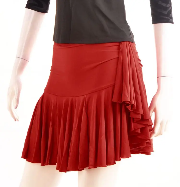 Exotic dance skirt Ballroom Dance Latin side side pull wrinkled small lotus skirt Latin dance L05
Exotic dance skirt Ballroom Dance Latin side side pull wrinkled small lotus skirt Latin dance L05