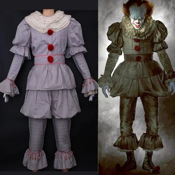 2018 Halloween Costume Movie Stephen King's It Pennywise Cosplay Costume Scary Joker Suit Fancy Masquerade Party Prop
2018 Halloween Costume Movie Stephen King's It Pennywise Cosplay Costume Scary Joker Suit Fancy Masquerade Party Prop