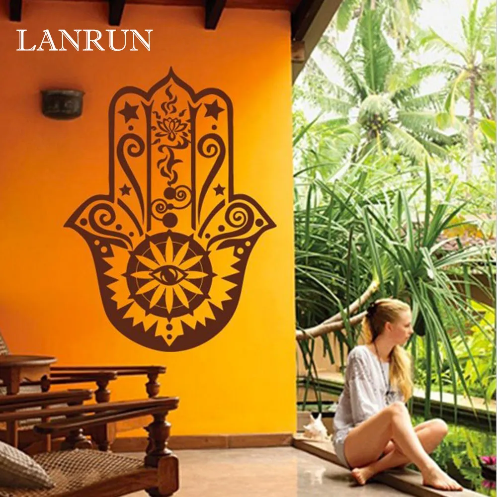 Art Home Decor Hamsa Hand Wall Decal Vinyl Fatima Yoga Vibes 3D Wall Sticker Fish Eye Decals Indian Buddha Lotus Pattern Mural
Art Home Decor Hamsa Hand Wall Decal Vinyl Fatima Yoga Vibes 3D Wall Sticker Fish Eye Decals Indian Buddha Lotus Pattern Mural