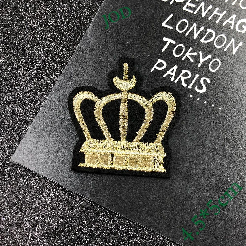 JOD 4.5*5cm Gold Crown Iron on Patches for Clothing Applique Patch Embroidery Stickers Clothes Badges Decorative Applications @
JOD 4.5*5cm Gold Crown Iron on Patches for Clothing Applique Patch Embroidery Stickers Clothes Badges Decorative Applications @