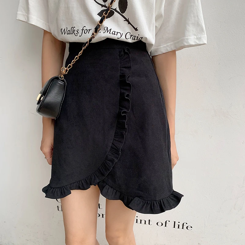 Korean Style Summer Skirts Womens High Waist Denim Skirt Ruffles Skirt Casual Faldas Mujer Moda Jupe Femme
Korean Style Summer Skirts Womens High Waist Denim Skirt Ruffles Skirt Casual Faldas Mujer Moda Jupe Femme