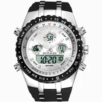 Dual Display Watch Men's Quartz Wrist Watch Top Brand Luxury Men Watches Male Clock Military Multifunction Zegarki Meskie Reloj image