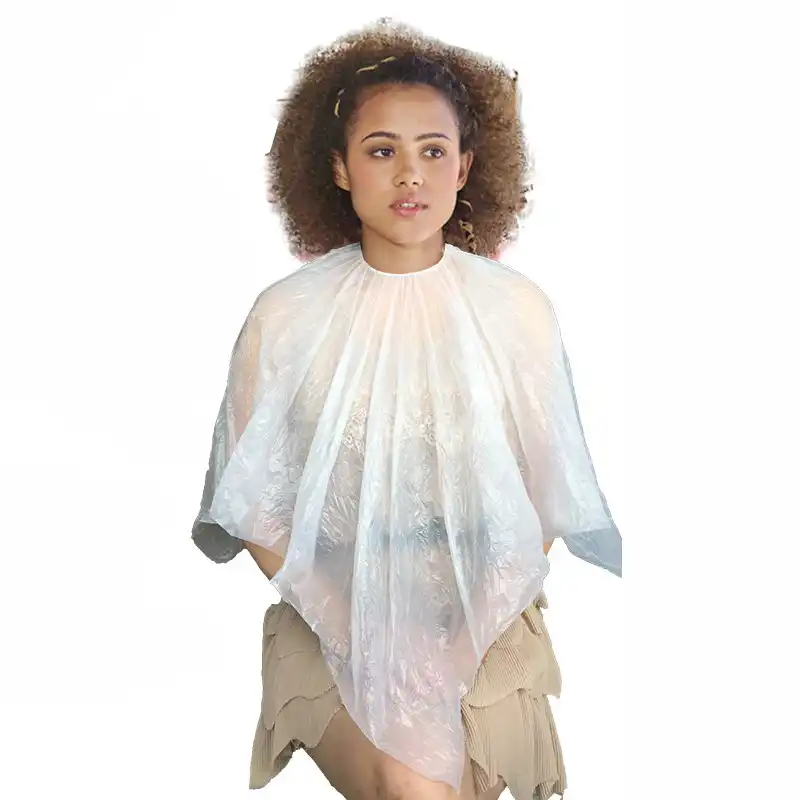 50pcs Set Disposable Thicken Hair Cape Elasticity Collar Haircut