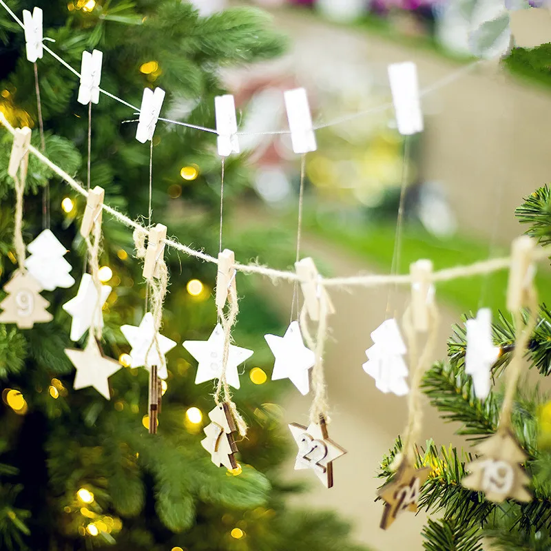 24PCS Christmas Calendar DIY Pendant Wood Decoration Xmas Advent Calendar Hanging Card Christmas Tree Decorations
24PCS Christmas Calendar DIY Pendant Wood Decoration Xmas Advent Calendar Hanging Card Christmas Tree Decorations