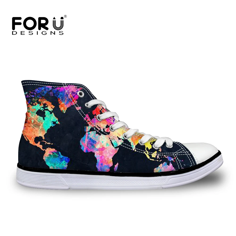 FORUDESIGNS 3D World Map Prints Female Casual Canvas Sneakers Woman Flats Vulcanize Shoes Comfortable Women's Walking Shoes 2018
FORUDESIGNS 3D World Map Prints Female Casual Canvas Sneakers Woman Flats Vulcanize Shoes Comfortable Women's Walking Shoes 2018