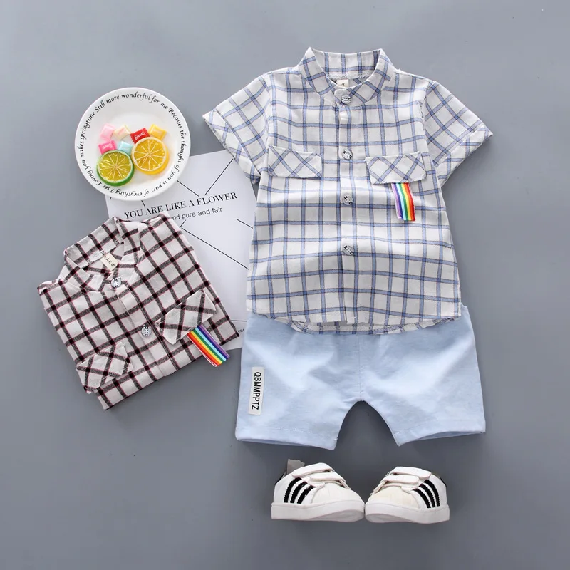 2019 Summer Baby Boy Clothes New Baby Boy Girl Clothing Set Cotton Baby Clothes Suits Short Plaid Infant Kids Clothes For Girls
2019 Summer Baby Boy Clothes New Baby Boy Girl Clothing Set Cotton Baby Clothes Suits Short Plaid Infant Kids Clothes For Girls