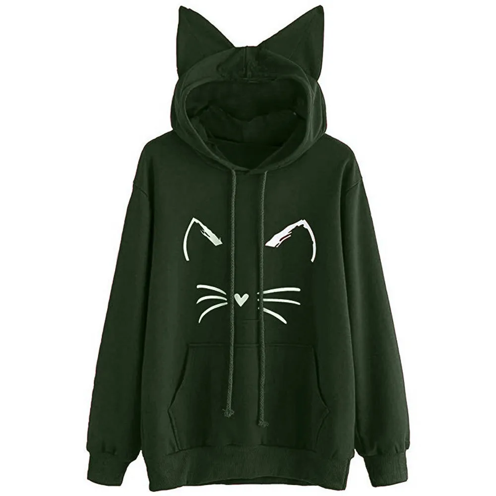 Fashion Drawstring Hoodies Pullover Women Autumn Winter Cat Ear Hooded Hoodie and Sweatshirt Coat Tops Clothes sudadera mujer
Fashion Drawstring Hoodies Pullover Women Autumn Winter Cat Ear Hooded Hoodie and Sweatshirt Coat Tops Clothes sudadera mujer