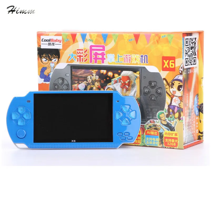 2017 Coolbaby x6 4 3 "портативная игровая консоль Поддержка 16 бит 32 шлейф LCD Vedio MP3 MP5