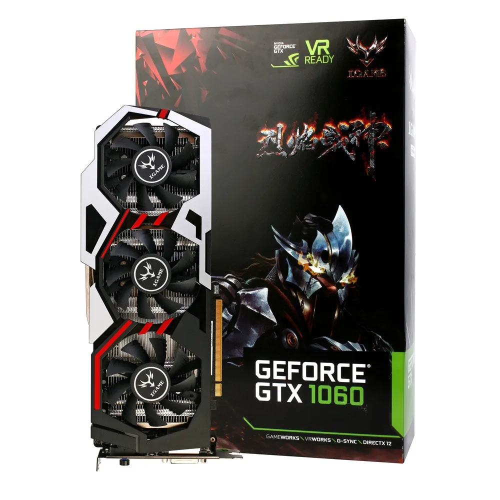 Brand Graphics Card iGame GTX1060 U-3G Gaming Video Graphics Card 1556-1771MHz/8008MHz I2M5 Powerful Game Graphics Card #50
Brand Graphics Card iGame GTX1060 U-3G Gaming Video Graphics Card 1556-1771MHz/8008MHz I2M5 Powerful Game Graphics Card #50