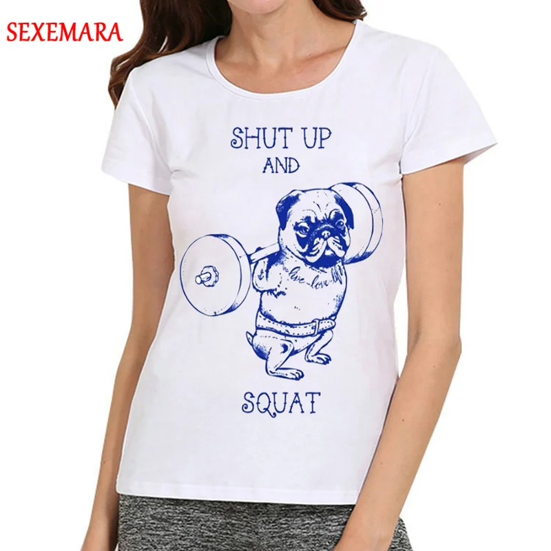 Girls Squat Pug T-Shirt White Color Girls Short Sleeve Squat Pug T Shirt Top Tees tshirt Fashion Funny T-shirt For Women
Girls Squat Pug T-Shirt White Color Girls Short Sleeve Squat Pug T Shirt Top Tees tshirt Fashion Funny T-shirt For Women