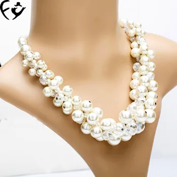 Luxury Pearl Crystal Necklace female short chain necklace exaggerated fashion and clavicle jewelry wholesale
Luxury Pearl Crystal Necklace female short chain necklace exaggerated fashion and clavicle jewelry wholesale