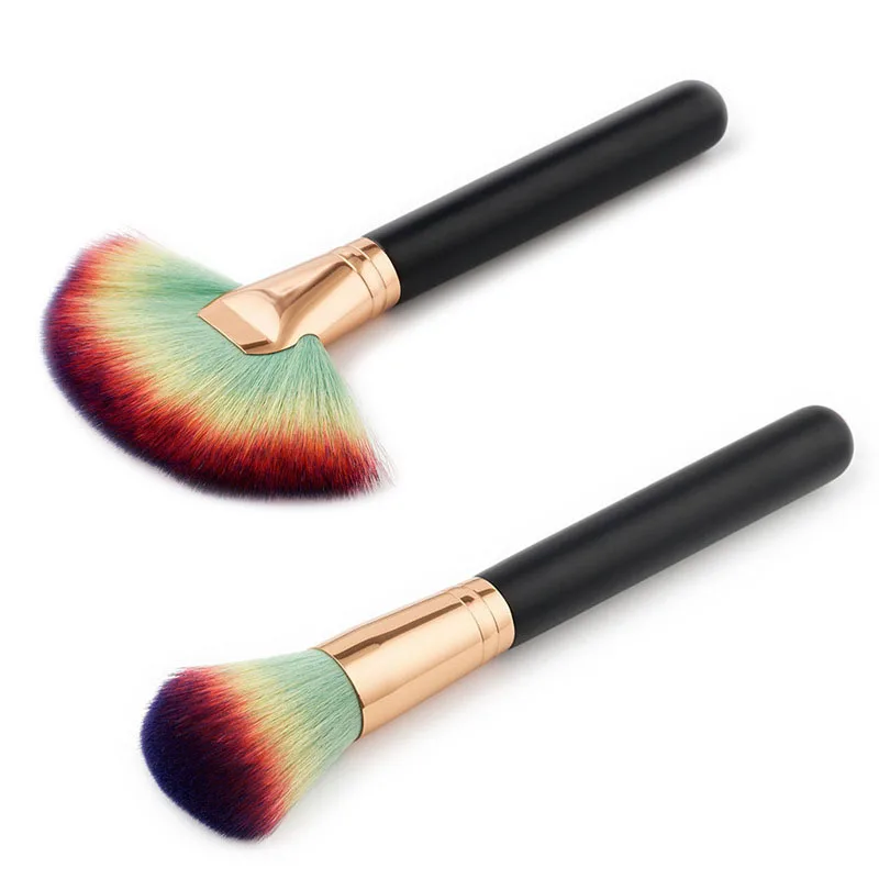 1pc Professional Makeup Brush Fan Shape Powder Brushes Rainbow Hair Foundation Blusher Cosmetic Brush Dust Cleaning Make Up Tool
1pc Professional Makeup Brush Fan Shape Powder Brushes Rainbow Hair Foundation Blusher Cosmetic Brush Dust Cleaning Make Up Tool