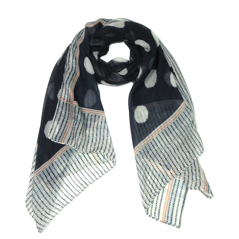 Summer Scarf For Women Navy Pink Dots Striped Polyester Ladies Long Wrap Shawl Foulard Femme Bandana Scarf Female Fashion Hijab
Summer Scarf For Women Navy Pink Dots Striped Polyester Ladies Long Wrap Shawl Foulard Femme Bandana Scarf Female Fashion Hijab
