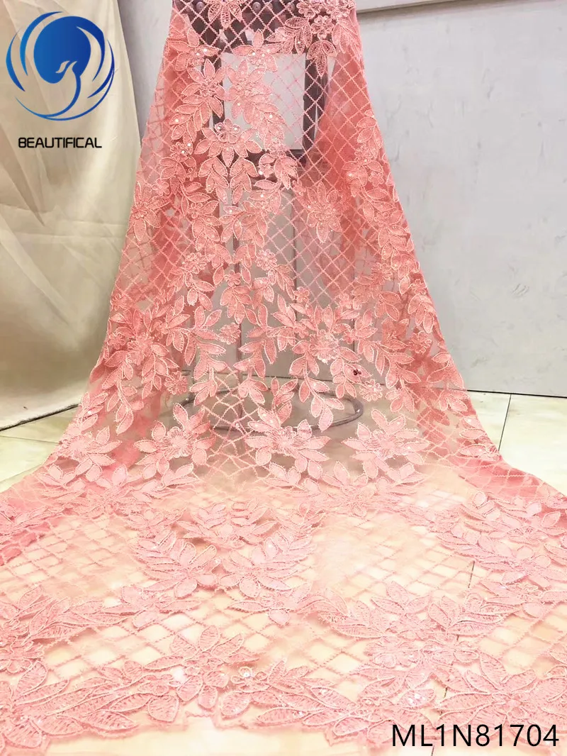 Beautifical nigerian lace fabrics New exquisite net lace embroidery fabric for dress french lace sequins fabric 5yards ML1N817
Beautifical nigerian lace fabrics New exquisite net lace embroidery fabric for dress french lace sequins fabric 5yards ML1N817