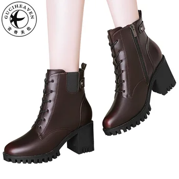 Guciheaven 2019 Motorcycle boots Short Plush Winter Women Ankle Boots Warm High Heels Pumps 6cm Lace-up Zipper PU Leather Shoes
Guciheaven 2019 Motorcycle boots Short Plush Winter Women Ankle Boots Warm High Heels Pumps 6cm Lace-up Zipper PU Leather Shoes