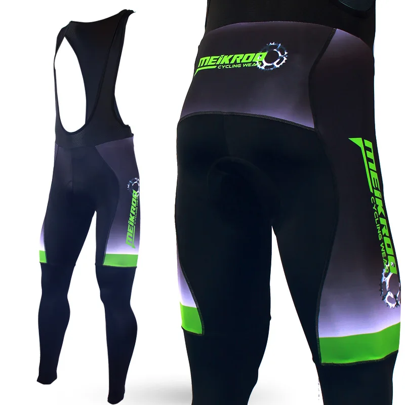 Original Meikroo cycling bib long pants Pro Team Gear pattern cycling bib tights Gradient color design
Original Meikroo cycling bib long pants Pro Team Gear pattern cycling bib tights Gradient color design