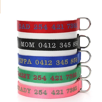 Personalized Custom Dog Collars Custom Embroidered with Pet Name&Phone Number Safe Adjustable Solid Color Nylon ID Pet Collar
Personalized Custom Dog Collars Custom Embroidered with Pet Name&Phone Number Safe Adjustable Solid Color Nylon ID Pet Collar