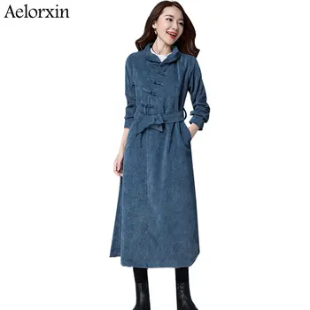 Women Corduroy Long Black Trench 2019 New Winter Turtleneck Coat Button Vintage Thick Warm Clothes Plus Size Women Coats Brief
Women Corduroy Long Black Trench 2019 New Winter Turtleneck Coat Button Vintage Thick Warm Clothes Plus Size Women Coats Brief