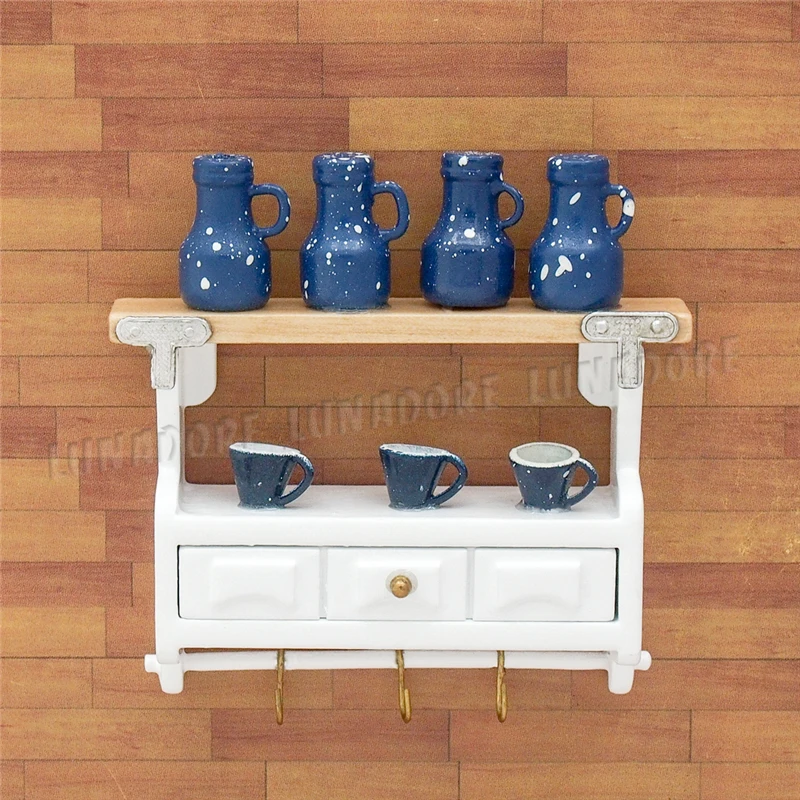 Odoria 1:12 Miniature Wood White Kitchenware Cabinet with Bottles and Tea Cups Dollhouse Kitchen Accessories
Odoria 1:12 Miniature Wood White Kitchenware Cabinet with Bottles and Tea Cups Dollhouse Kitchen Accessories