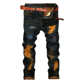 Mcikkny Vintage Style Men Ripped Jeans Brand Hip Hop Hole Straight Denim Jeans Pants Washed For Male Motorcycle Casual Trousers
Mcikkny Vintage Style Men Ripped Jeans Brand Hip Hop Hole Straight Denim Jeans Pants Washed For Male Motorcycle Casual Trousers