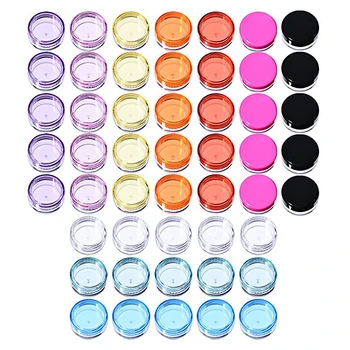 50 Pieces Plastic Pot Jars Empty Cosmetic Container with Lid for Creams Sample Make-up Storage, 5 g, 10 Colors
50 Pieces Plastic Pot Jars Empty Cosmetic Container with Lid for Creams Sample Make-up Storage, 5 g, 10 Colors