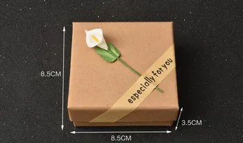8.5*8.5*3.5cm brown Jewelry Gift Paper Box Ring Earring Necklace Packaging Box With Sponge with Calla flowers Free DHL
8.5*8.5*3.5cm brown Jewelry Gift Paper Box Ring Earring Necklace Packaging Box With Sponge with Calla flowers Free DHL