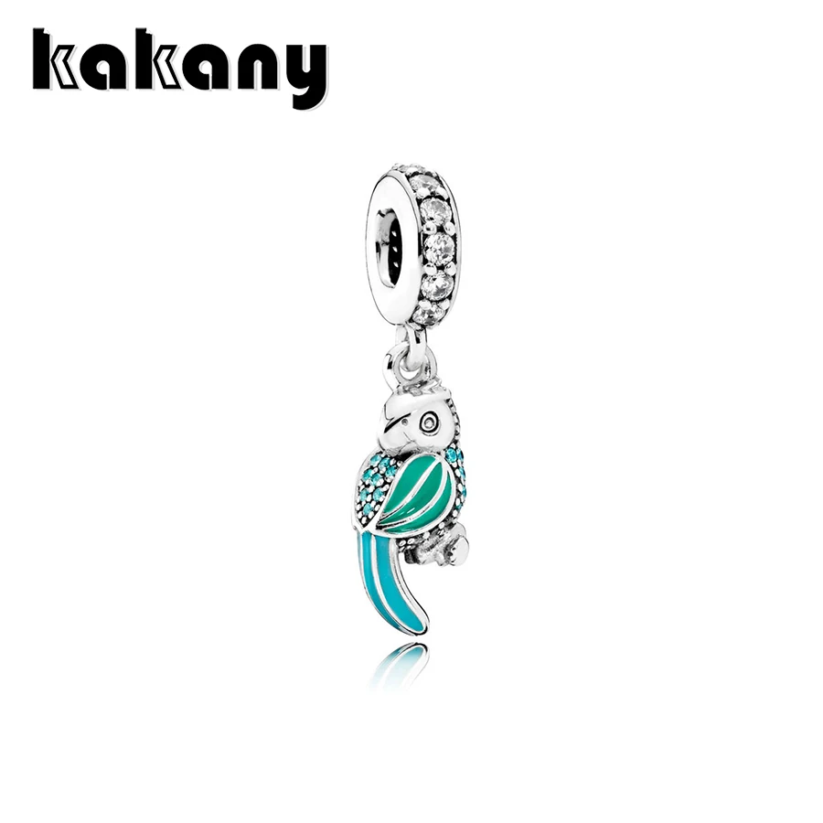2019 High Quality 1:1 Original 925 Sterling Silver Tropical Parrot Dangle Charm, Mixed Enamels, Teal & Clear Cz
2019 High Quality 1:1 Original 925 Sterling Silver Tropical Parrot Dangle Charm, Mixed Enamels, Teal & Clear Cz