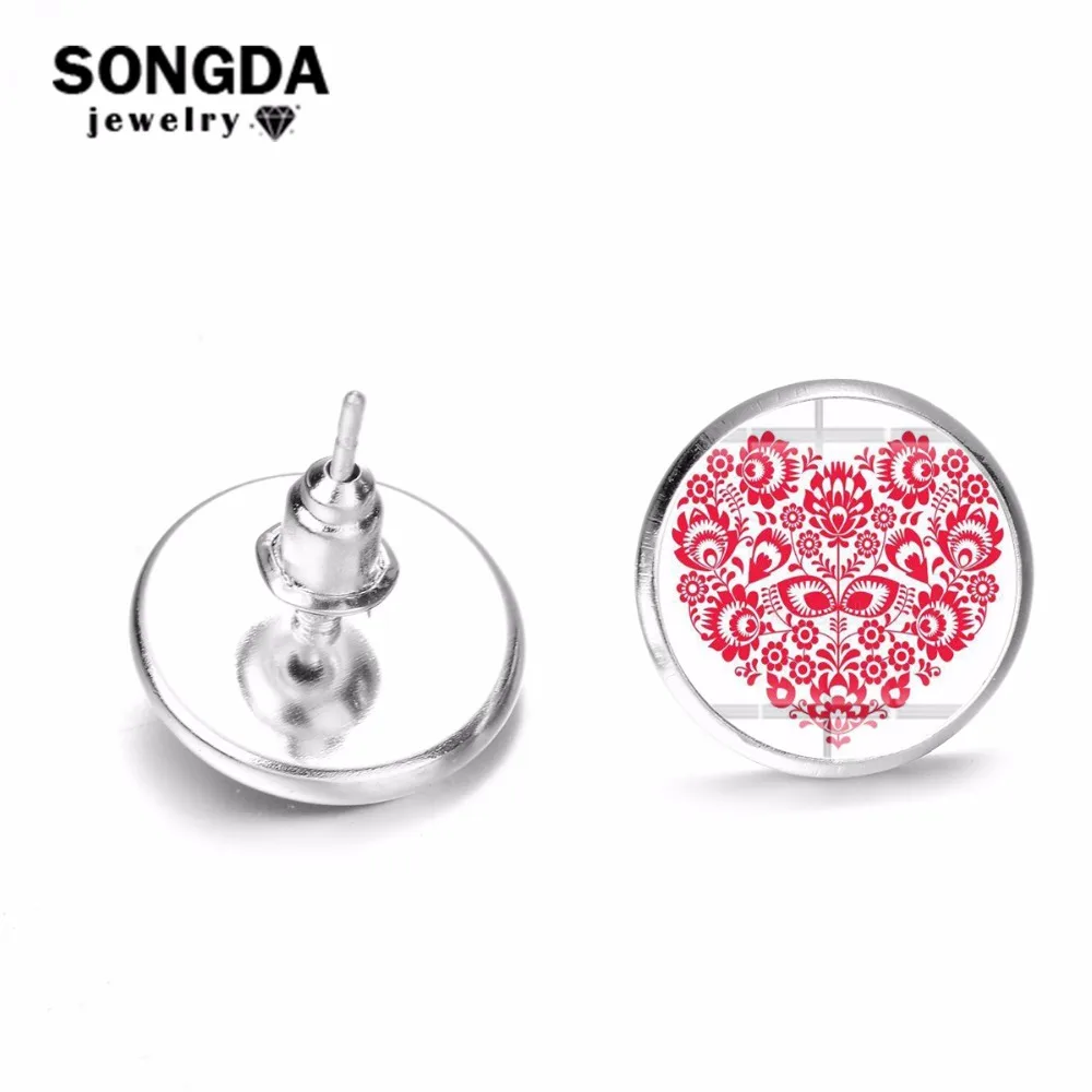 SONGDA 2019 Polish Folk Art Patterns Earrings for Women Modern Paper Cutting Element Printed Boho Round Stud Earrings Pendientes
SONGDA 2019 Polish Folk Art Patterns Earrings for Women Modern Paper Cutting Element Printed Boho Round Stud Earrings Pendientes