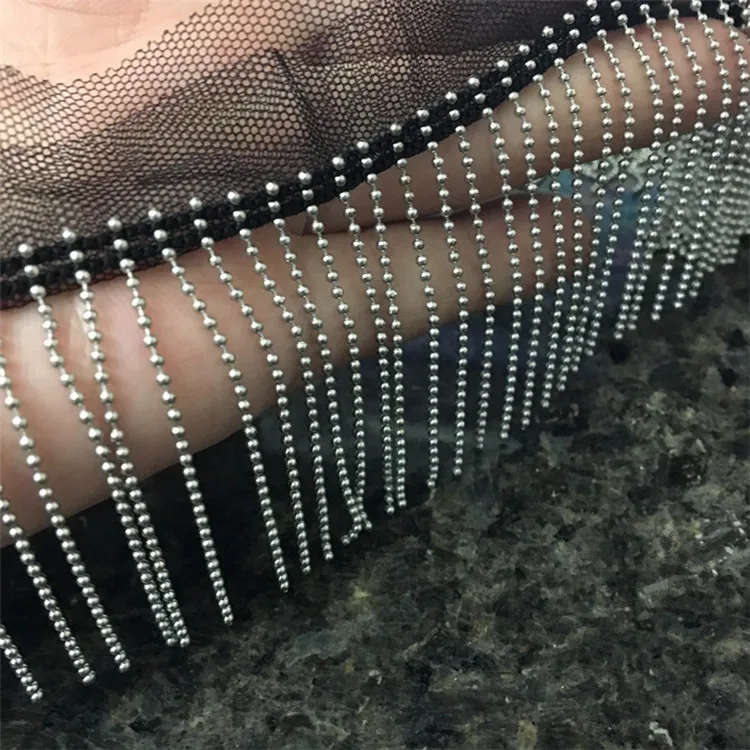 Fringed copper chain beads lace 6cm long Handmade beaded macrame lace Clothes, bags, shoes and hats Headscarf with decoration
Fringed copper chain beads lace 6cm long Handmade beaded macrame lace Clothes, bags, shoes and hats Headscarf with decoration