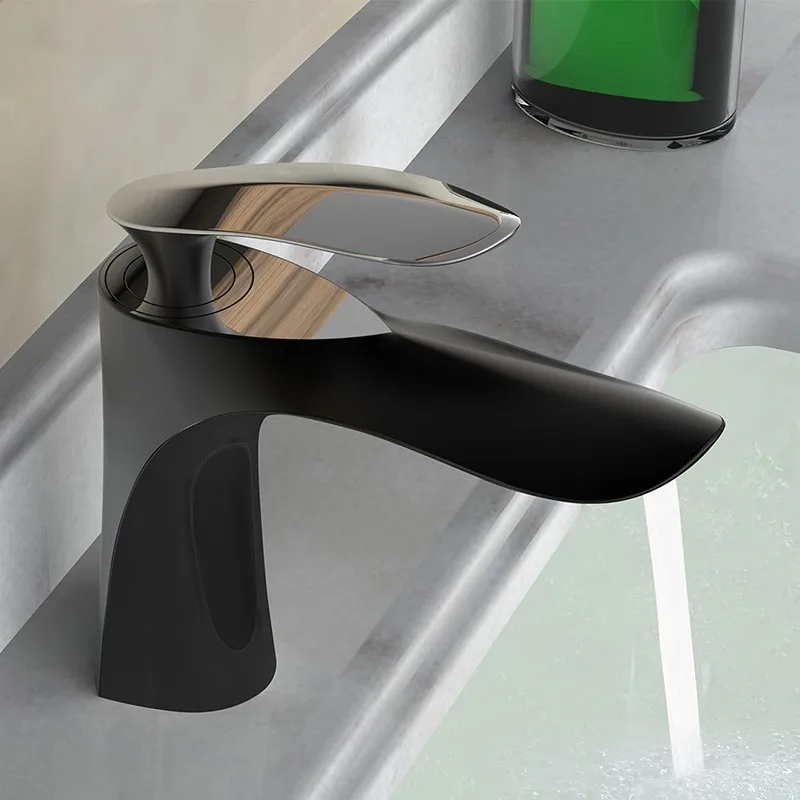 Black and Chrome brass bathroom faucet Unique Design Single Handle Vessel Sink Basin Mixer Faucet
Black and Chrome brass bathroom faucet Unique Design Single Handle Vessel Sink Basin Mixer Faucet