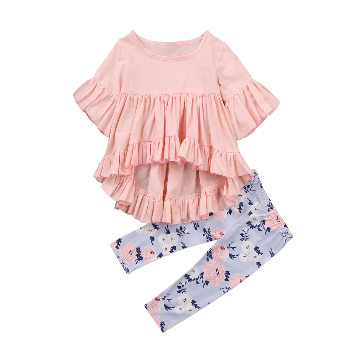2018 Newest Brand Kids Baby Girls Outfits Clothes Front Short Back Long Irregular Top + Floral Long Pants 2PCS Clothes Set
2018 Newest Brand Kids Baby Girls Outfits Clothes Front Short Back Long Irregular Top + Floral Long Pants 2PCS Clothes Set