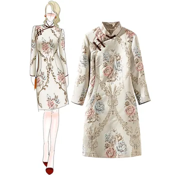 Vintage Handmade Button Qipao Oriental Women Floral Elegant Stage Show Cheongsam Traditional Chinese Style Dress Gown S-XL
Vintage Handmade Button Qipao Oriental Women Floral Elegant Stage Show Cheongsam Traditional Chinese Style Dress Gown S-XL