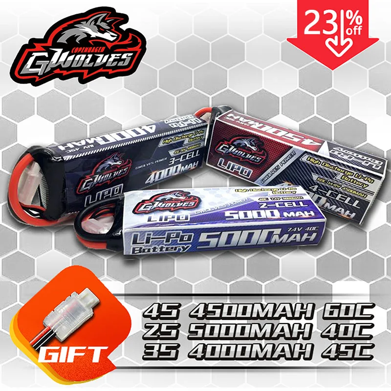 High quality racing RC lipo battery 2s 7.4V 5000mah 40c 3s 11.1V 4000mah 45c 4s 14.8V 4500mah 60c RC car Boat Airplane Quadrotor
High quality racing RC lipo battery 2s 7.4V 5000mah 40c 3s 11.1V 4000mah 45c 4s 14.8V 4500mah 60c RC car Boat Airplane Quadrotor