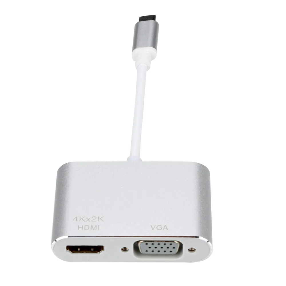 USBC To HDMI 4K 30 Hz VGA Adapter USB 3.1 Type C USB-C to VGA HDMI Video Converters Adaptor for New Macbook Pro/ Chromebook 0511
USBC To HDMI 4K 30 Hz VGA Adapter USB 3.1 Type C USB-C to VGA HDMI Video Converters Adaptor for New Macbook Pro/ Chromebook 0511