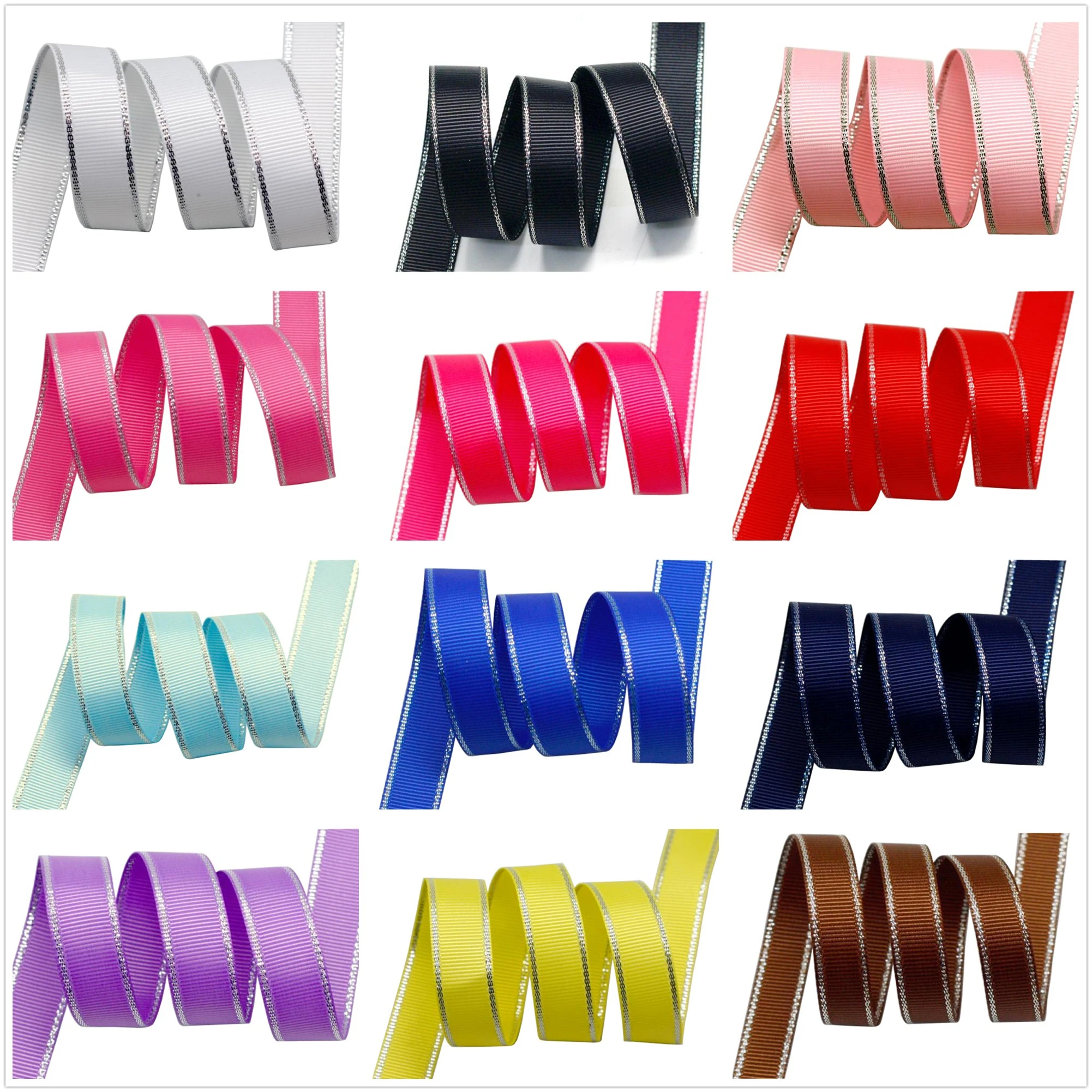 5 SIZES AVAILABLE Solid Color Glitter Silver Edge Grosgrain Ribbon for Gift Packaging Decorating Card Invitations DIY 100 Yards
5 SIZES AVAILABLE Solid Color Glitter Silver Edge Grosgrain Ribbon for Gift Packaging Decorating Card Invitations DIY 100 Yards
