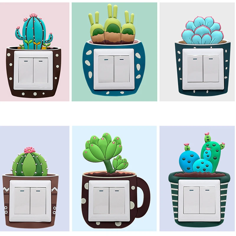 3D Creative Switch Cover Socket Cute Cartoon Style Self-Adhesive Sticker For Child Room Cactus Shape Luminous Sticker
3D Creative Switch Cover Socket Cute Cartoon Style Self-Adhesive Sticker For Child Room Cactus Shape Luminous Sticker