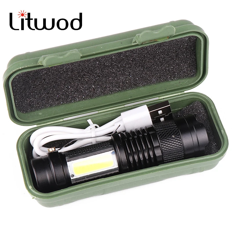 Litwod Z20 SK68C LED MINI Flashlight Q5& COB Zoom Waterproof Aluminum 4 Modes Torch use 14500 or AA Battery or rechargeable
Litwod Z20 SK68C LED MINI Flashlight Q5& COB Zoom Waterproof Aluminum 4 Modes Torch use 14500 or AA Battery or rechargeable